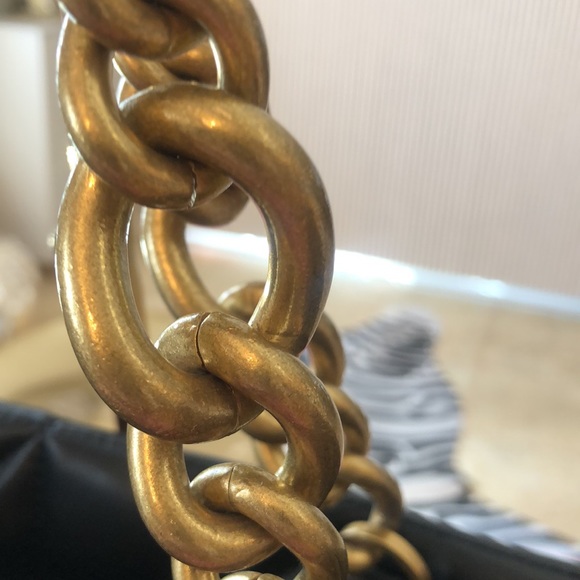 New Zara Black Quilted Zippered Tote - Picture 4 of 6